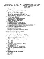 Đề thi Nguyễn Hữu Huân khối 2_Tracnghiem