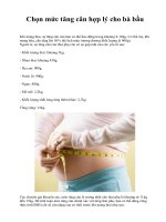 Chọn mức tăng cân hợp lý cho bà bầu ppsx