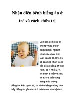Nhận diện bệnh biếng ăn ở trẻ và cách chữa trị ppt