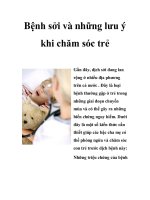 Bệnh sởi và những lưu ý khi chăm sóc trẻ doc