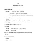 Giáo án Sinh 11 (NC) - ĐIỆN TĨNH VÀ ĐIỆN ĐỘNG doc