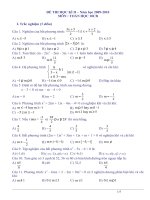 Đề tham khảo Toán_10 HK_II số 4