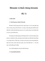 Histamin và thuốc kháng histamin (Kỳ 1) pdf