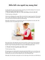 Hiểu biết của người mẹ mang thai ppt