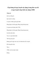 Cấp chứng chỉ quy hoạch xây dựng (trong khu vực đã có quy hoạch công trình xây dựng 1/500) potx