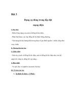 Giáo án Công nghệ lớp 9 - Dụng cụ dùng trong lắp đặt mạng điện doc
