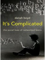 its complicated the social lives of networked teens