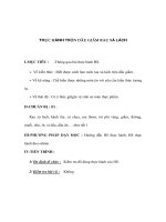 Giáo án Công nghệ lớp 6 - THỰC HÀNH TRỘN DẦU GIẤM RAU XÀ LÁCH pptx