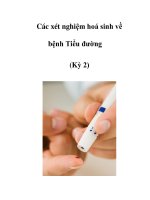 Các xét nghiệm hoá sinh về bệnh Tiểu đường (Kỳ 2) pot