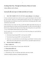 Tiểu luận tài chính quốc tế: Sự truyền dẫn của tỷ giá và Chính sách tiền tệ ở Croatia