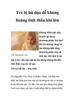 Trẻ bị hù dọa dễ khủng hoảng tinh thần khi lớn ppt