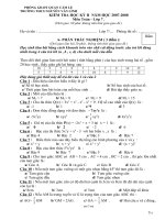 Đề HK II Toan 707-08
