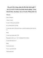 Cấp mới Giấy chứng nhận đủ điều kiện hành nghề Y học cổ truyền tư nhân (loại hình doanh nghiệp: Trung tâm kế thừa, ứng dụng y học cổ truyền; Phòng chẩn trị) doc