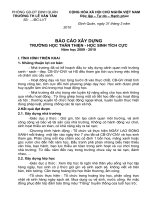 Báo cáo xây dựng Trường học thân thiện, học sinh tích cực