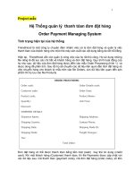 Hệ Thống quản lý thanh tóan đơn đặt hàng ppsx