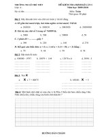 ĐỀ THI TOÁN LỚP 4 GIỮA KỲ 1 09-10