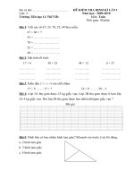 ĐỀ THI TOÁN LỚP 2 GIỮA KỲ 1 09-10