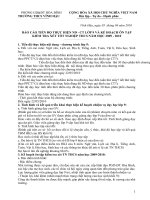 Báo cáo tiến độ thực hiện nội dung chương trìn và kế hoạch ôn tập xét tốt nghiệp lớp9