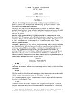 LAW OF THE SOCIALIST REPUBLIC OF VIET NAM LABOUR CODE (Amended and supplemented in 2002) potx