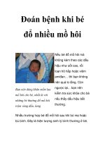 Đoán bệnh khi bé đổ nhiều mồ hôi ppsx
