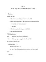 Giáo án sinh 9 - Bài 22: ĐỘT BIẾN CẤU TRÚC NHIỂM SẮC THỂ ppt