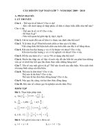 Đề cương ôn tập Toán lớp 7