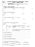 đề ôn thi cuối học kì 2