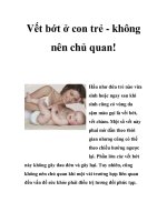 Vết bớt ở con trẻ - không nên chủ quan! docx