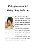 Chữa giun sán ở trẻ không dùng thuốc tây doc