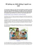 Đề phòng suy dinh dưỡng ở người cao tuổi pps