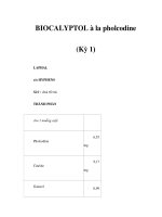 BIOCALYPTOL à la pholcodine (Kỳ 1) pot