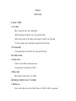 Sinh học 10 - Tiết 22 BÀI TẬP pdf