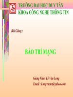 bài giảng   bảo trì mạng