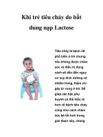 Khi trẻ tiêu chảy do bất dung nạp Lactose pot