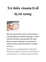 Trẻ thiếu vitamin D dễ bị còi xương pot