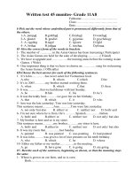 Kiểm tra 1T( Số 2-Kì II) có đáp án