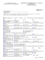 Đề thi thử TNTHPT lần 1 Ban cơ bản