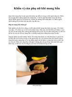 Khẩu vị của phụ nữ khi mang bầu potx