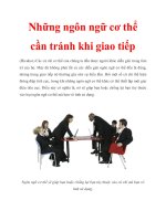 Những ngôn ngữ cơ thể cần tránh khi giao tiếp pptx