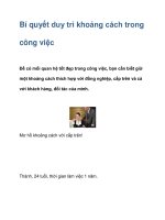 Bí quyết duy trì khoảng cách trong công việc pps