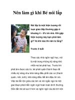 Nên làm gì khi Bé nói lắp pot