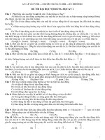 ĐỀ ĐH NỘI DUNG HỌC KÌ 1( LẦN 1)