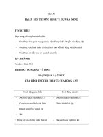 Sinh học 7 - Bài 53: MÔI TRƯỜNG SỐNG VÀ SỰ VẬN ĐỘNG pptx