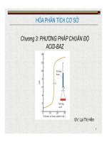 bài giảng hóa phân tích cơ sở chương 3 phương pháp chuẩn đồ