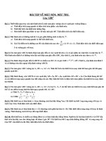 BÀI TẬP MẶT NÓN- MẶT TRỤ