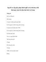 Lập hồ sơ cấp giấy phép hành nghề xử lý tiêu hủy chất thải nguy hại trên địa bàn tỉnh An Giang pps