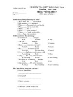 Kiểm tra cl đầu năm Anh 7