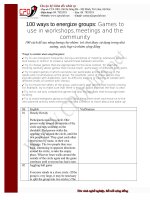 100 cách để tạo năng lượng cho nhóm ppsx