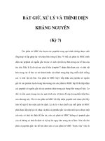 BẮT GIỮ, XỬ LÝ VÀ TRÌNH DIỆN KHÁNG NGUYÊN (Kỳ 7) docx