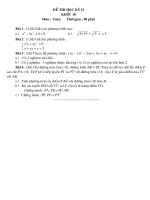 de kiem tra HK II Toan 10 nam hoc 2009-2010